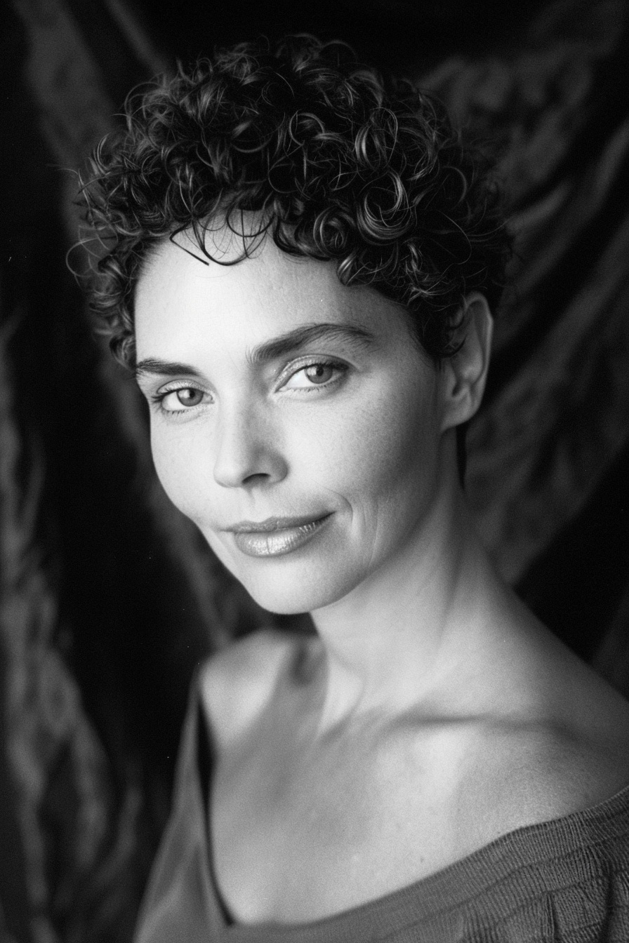 Dark-curly haired woman